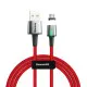 Baseus CAMXC-B09 Mágneses kábel, Micro USB, Mágnessel csatlakozó töltő kábel, 1.5A 2m, piros