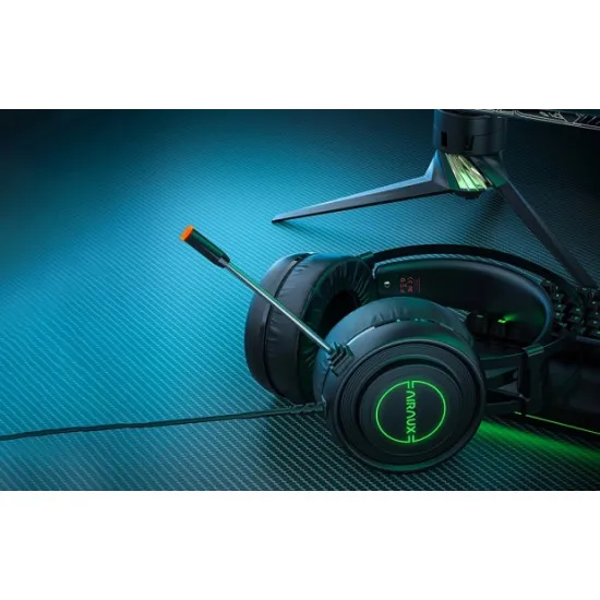 BlitzWolf AirAux AA-GB1, 7.1 gamer fejhallgató RGB leddel - Fekete