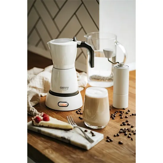 Camry CR4415W elektromos kotyogós kávéfőző, 6 személyes, fehér 