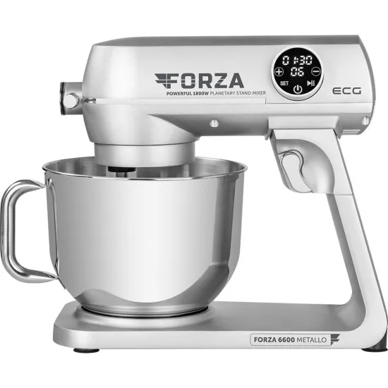 ECG FORZA 6600 Metallo Nero konyhai robotgép, 1800W, prémium inox