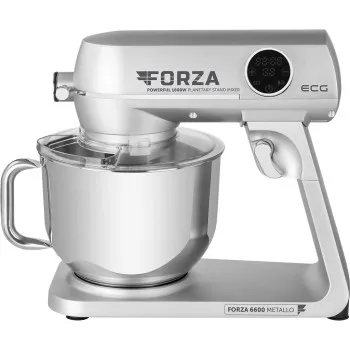 ECG FORZA 6600 Metallo Nero konyhai robotgép, 1800W, prémium inox