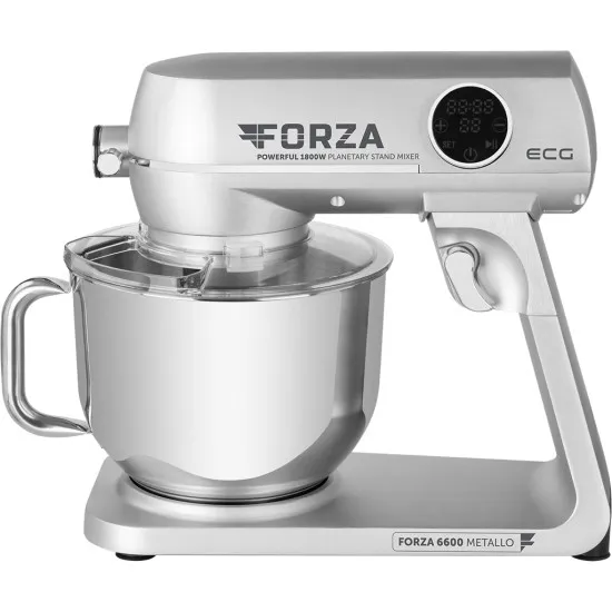 ECG FORZA 6600 Metallo Nero konyhai robotgép, 1800W, prémium inox