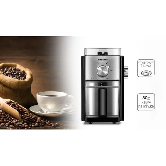 MPM kávéörlő MMK-08 inox 17 örlési fokozattal MMK08