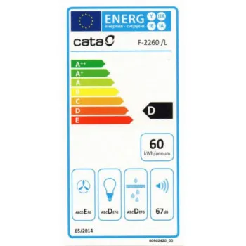 CATA F-2260 WH/L konyhai elszívó, 60x47x12 cm, fehér szín 