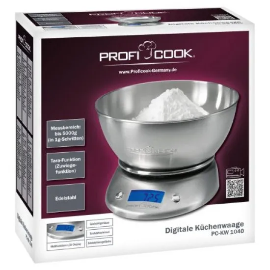ProfiCook PC-KW 1040 inox tálas konyhamérleg