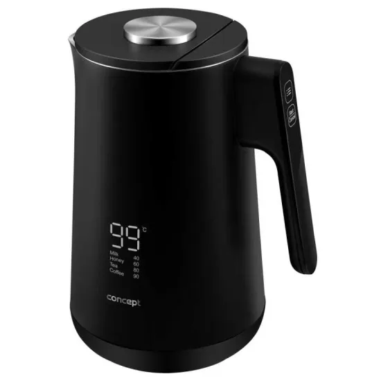 Concept RK3340 Digitális vízforraló, rozsdamentes, 1,7 L, hőmérséklet szabályozós