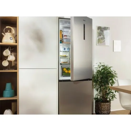 Gorenje NRK6202AXL4 No Frost inox kombinált hűtőszekrény, 235/96L, 60x59.2x200 cm