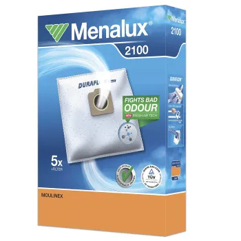 Menalux 2100 mikroszűrős porzsák 5db, 1db filter, Moulinex típusokhoz