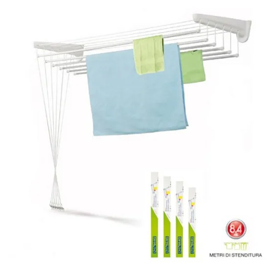 Rayen 67915 ruhaszárító 140 cm ROMA függőlegesen mozgó, falra vagy mennyezetre szerelhető