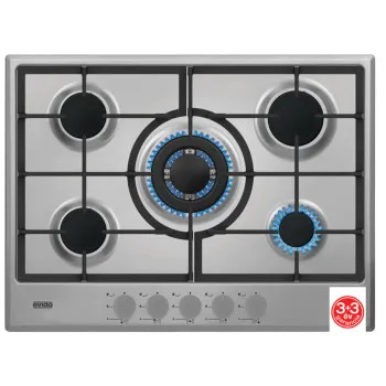 Evido VALEO 70X WOK gáz égős 70cm inox beépíthető főzőlap HGX7WX.1