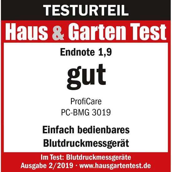 ProfiCare PC-BMG 3019 vérnyomásmérő felkaros