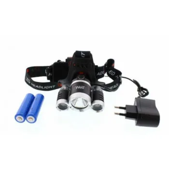 Well LED-es fejlámpa 1 T6 + 2 XPE TORCH-TREK-WL