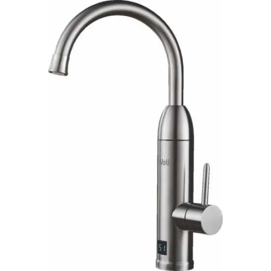 Elektromos átfolyós vízmelegítő csaptelep vízhőmérséklet kijelzéssel Well FCT-EL-Creek-WL