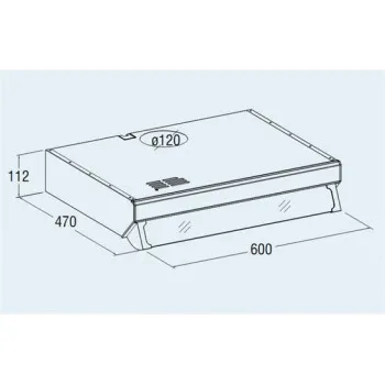 CATA F-2060 WH/L fehér 60cm konyhai elszívó mosható fém zsírszűrővel 
