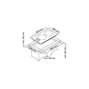 EVIDO DOMINO E 32X ELEKTROMOS beépíthető DOMINO-E32X HED32X.1 főzőlap