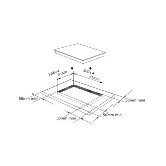 EVIDO DOMINO V 32B ceran beépíthető DOMINO-V HVD32B.1 főzőlap
