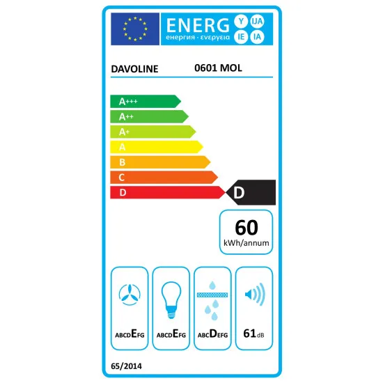 Davoline OLYMPIA 150 ST WH hagyományos, standard 50cm páraelszívó 150ST WH