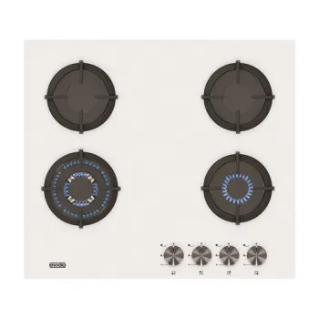 EVIDO MURANO 60W WOK fehér üveg beépíthető gáz főzőlap HGM6WW.2