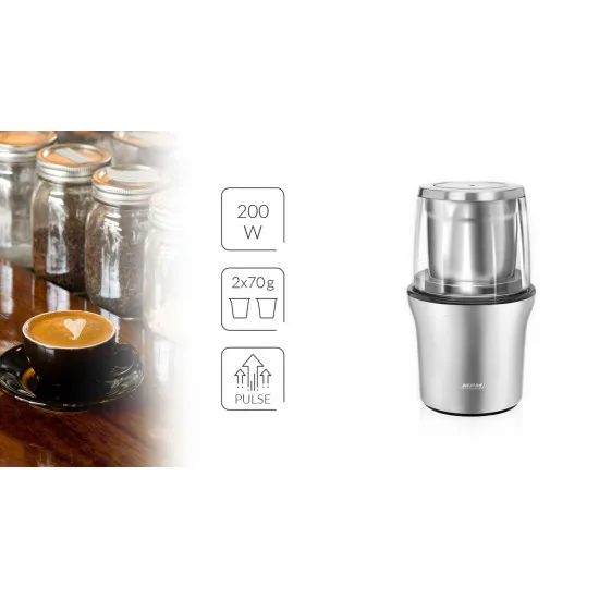 MPM MMK-06M kávé magvak növények darálására 2 tartály inox MMK06M