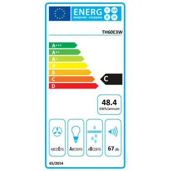 Gorenje TH60E3W fehér beépíthető teleszkópos konyhai elszívó, 