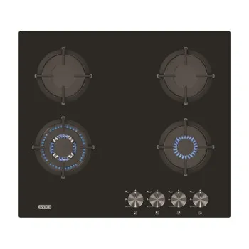 EVIDO MURANO 60B WOK fekete üveg beépíthető gáz főzőlap HGM6WB.2