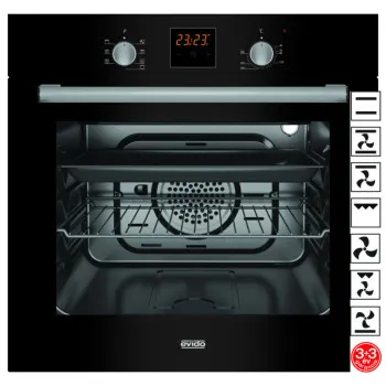 Evido Comfort 60W fekete beépíthető sütő BOC6DB.2