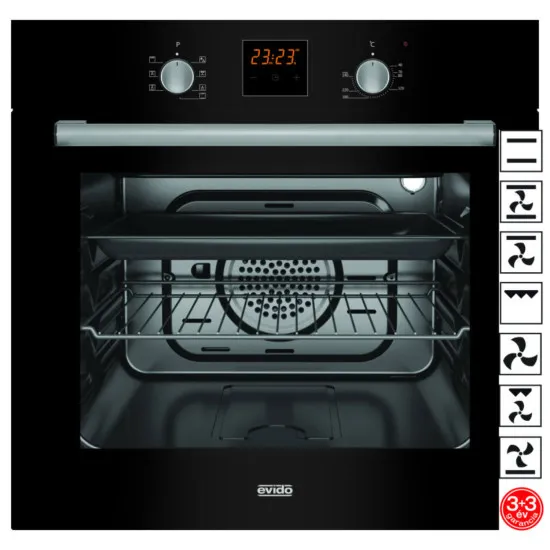 Evido Comfort 60W fekete beépíthető sütő BOC6DB.2