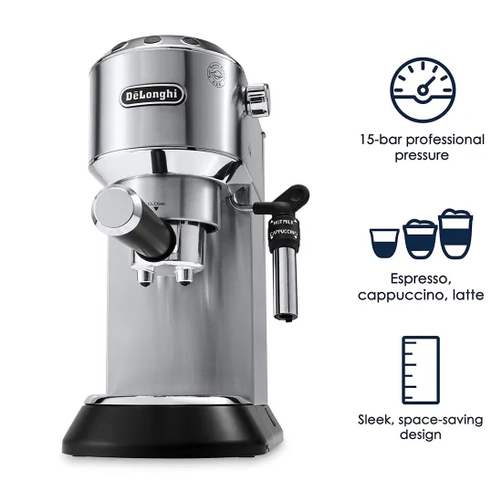 Delonghi EC685M Dedica Pump eszpresszó kávéfőző, inox