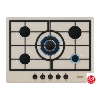 Evido RUSTIC-H70C bézs 70cm WOK gáz égős beépíthető főzőlap HGR70C.1