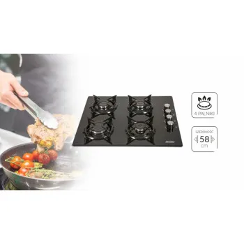 MPM MPM-60-GMG-08 beépíthető gáz főzőlap edzett üveglapon MPM60GMG08