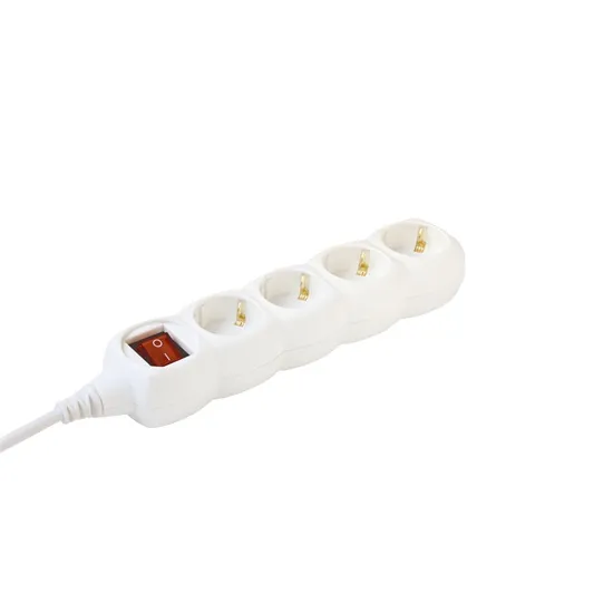 Home NV 04K/WH kapcsolós hálózati elosztó 4 aljzat 1,5 méter NV04K/WH