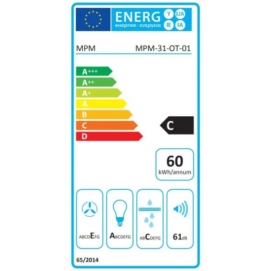 MPM falra szerelhető hengeres fekete elszívó MPM-31-OT-01