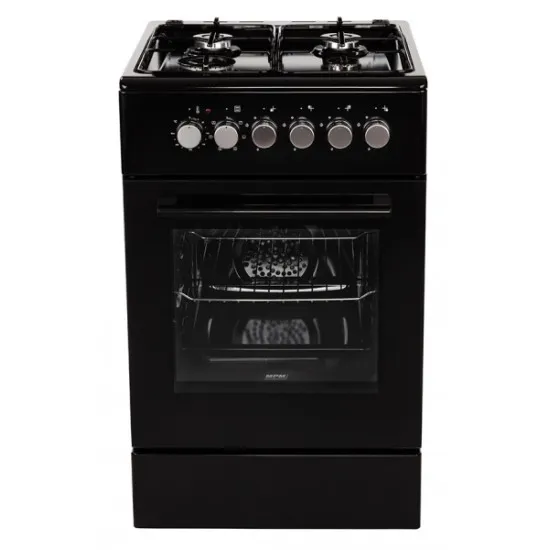 MPM MPM-54-KGM-12B fekete színű kombinált tűzhely 54KGM12B