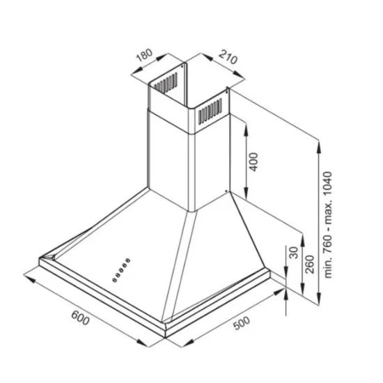 Amica OKC613RW rusztikus kürtős párelszívó
