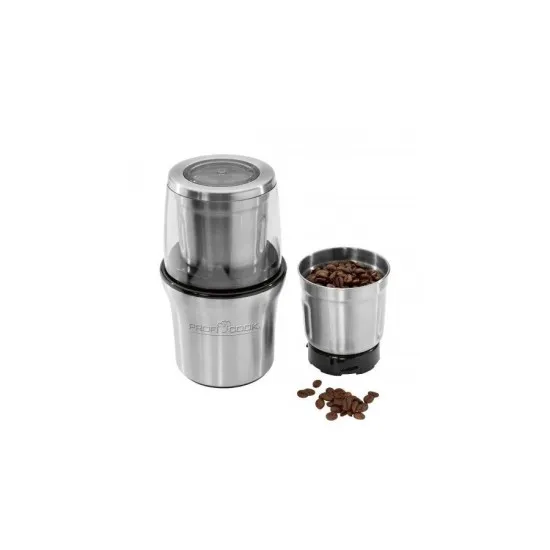 ProfiCook PC-KSW1021 kávédaráló és aprító fűszer, dió, gyógynövényre is, 200W, inox 