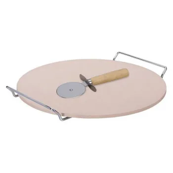 MPM SKP-1 pizzakő pizza sütőkő és szeletelő készlet 33cm