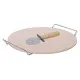 MPM SKP-1 pizzakő pizza sütőkő és szeletelő készlet 33cm