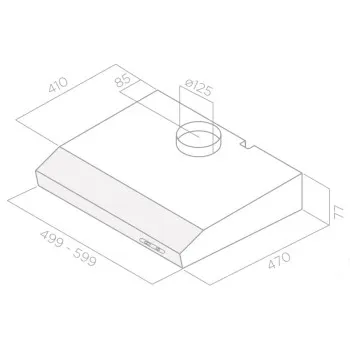 Elica VERVE 50cm szürke PRF0086555B szabadonálló páraelszívó