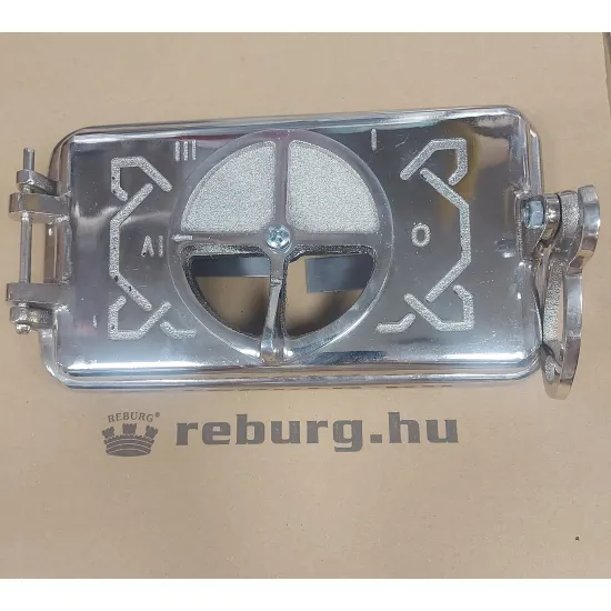 Cserépkályha hamuajtó nikkelezett