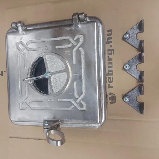 Cserépkályha tüzelőajtó nikkelezett