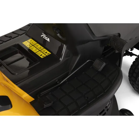 STIGA ESTATE 598 W fűgyűjtős fűnyíró traktor, 2 henger 10,4kW, váltás hidrosztatikus, 98cm munkaszélesség, 5000m2, hátrameneti vágás