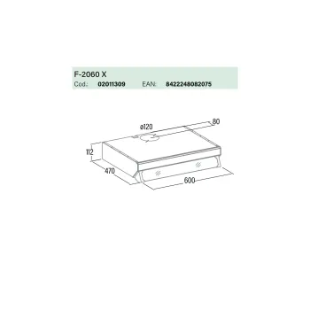 CATA F-2060 BK/L FEKETE 60cm konyhai elszívó mosható fém zsírszűrővel 