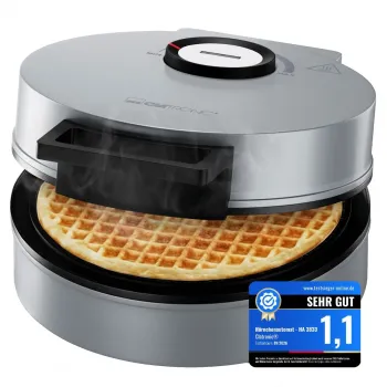 Clatronic HA3833 Ostyasütő és tölcsérkészítő, kb. Ø 20 cm, 1200W – Ezüst
