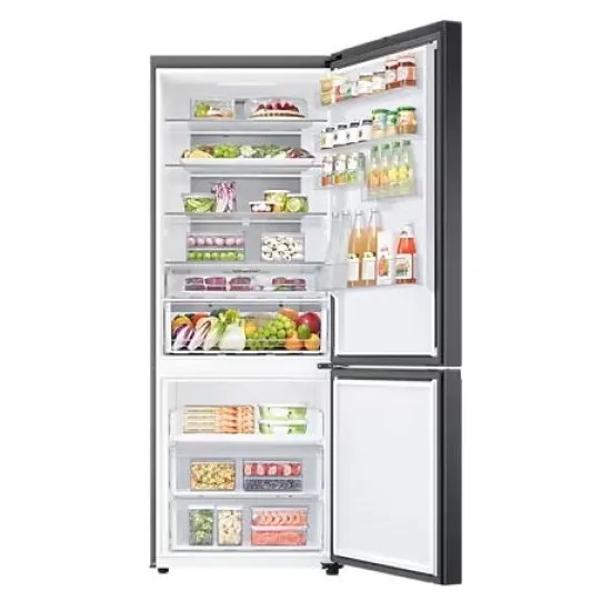 Samsung RB53DG703DB1EO alulfagyasztós kombinált hűtőszekrény, 370/168L, 75.9x71.1x203 cm, fekete szín 