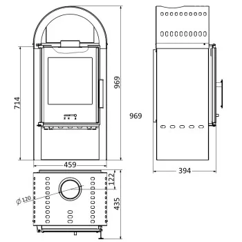 WAMSLER PRIMO íves kandalló 7 kW