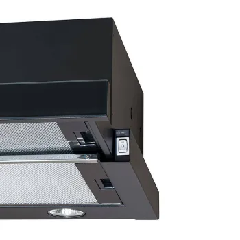 Cata TF-2003/600 GBK/B  LED BLACK GLASS 60cm fekete beépíthető kihúzható konyhai elszívó 600m3