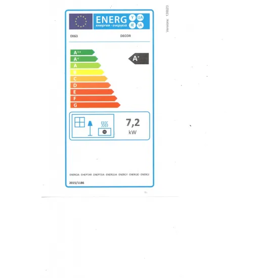 Edilkamin Dafne Forno kandalló, kerámia borítással, bordó színű 7.2 kW, öntvény technológiával