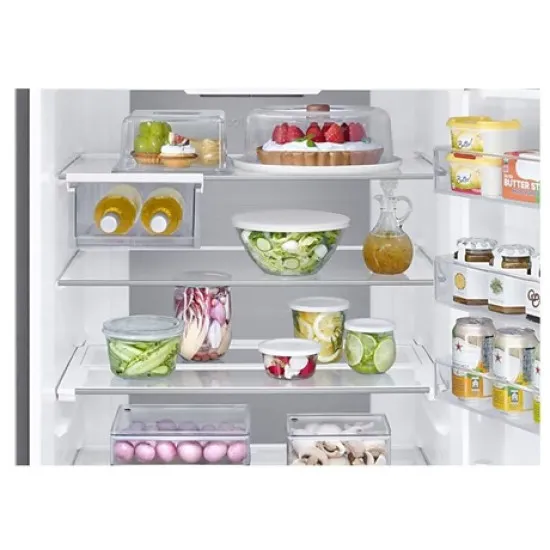 Samsung RB53DG703DB1EO alulfagyasztós kombinált hűtőszekrény, 370/168L, 75.9x71.1x203 cm, fekete szín 