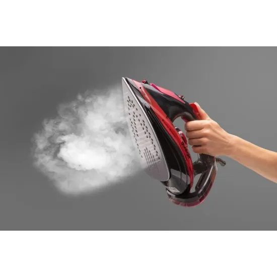 Gorenje SIH2800BF fekete/piros gőzölős vasaló, 2800W, automatikus kikapcsolás, kerámia vasalótalp 2.5m kábelhossz