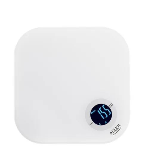 Adler AD3180 üveglapos konyhai fehér mérleg 10 kg súlyhatárig, lcd kijelző